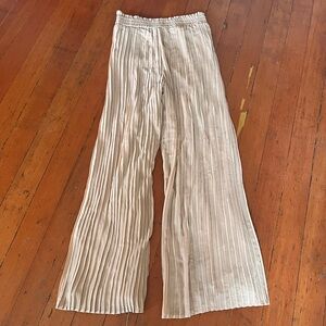 Japna Beige Elastic Waist Trousers